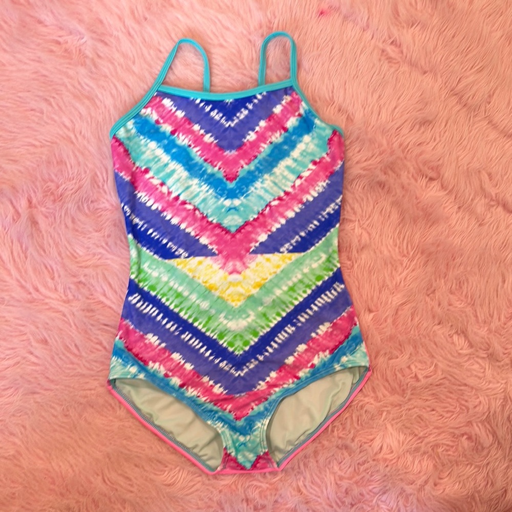 Colorful Striped Swimsuit